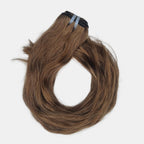 Wellige Echthaar Weft Tresse aus 100 % Remy Echthaar in Farbe 10 hell braun