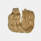 Wellige Echthaar Weft Tresse aus 100 % Remy Echthaar in Farbe Blonde 24